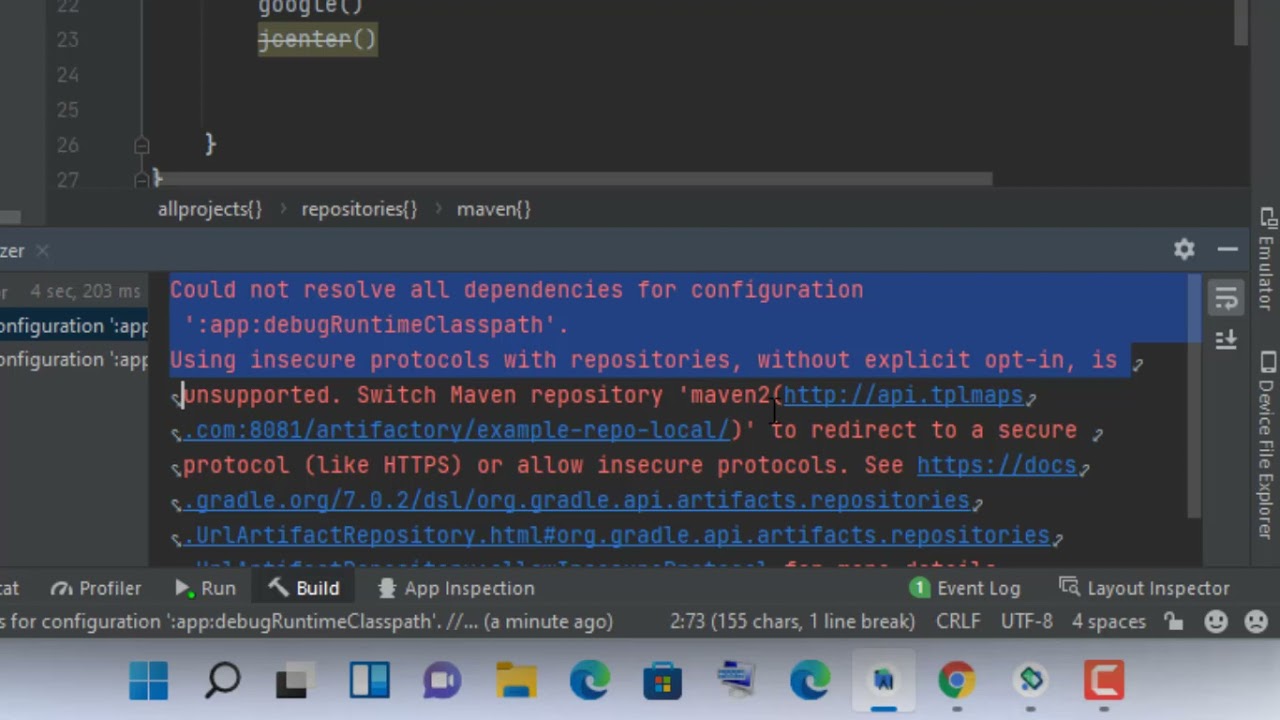 Android studio fixed could note resolve all dependencies mavem  