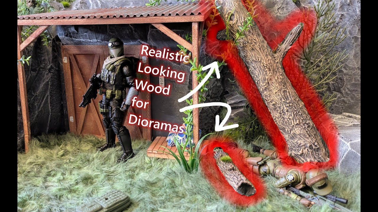 How to create realistic looking wood logs for 1/12 scale dioramas