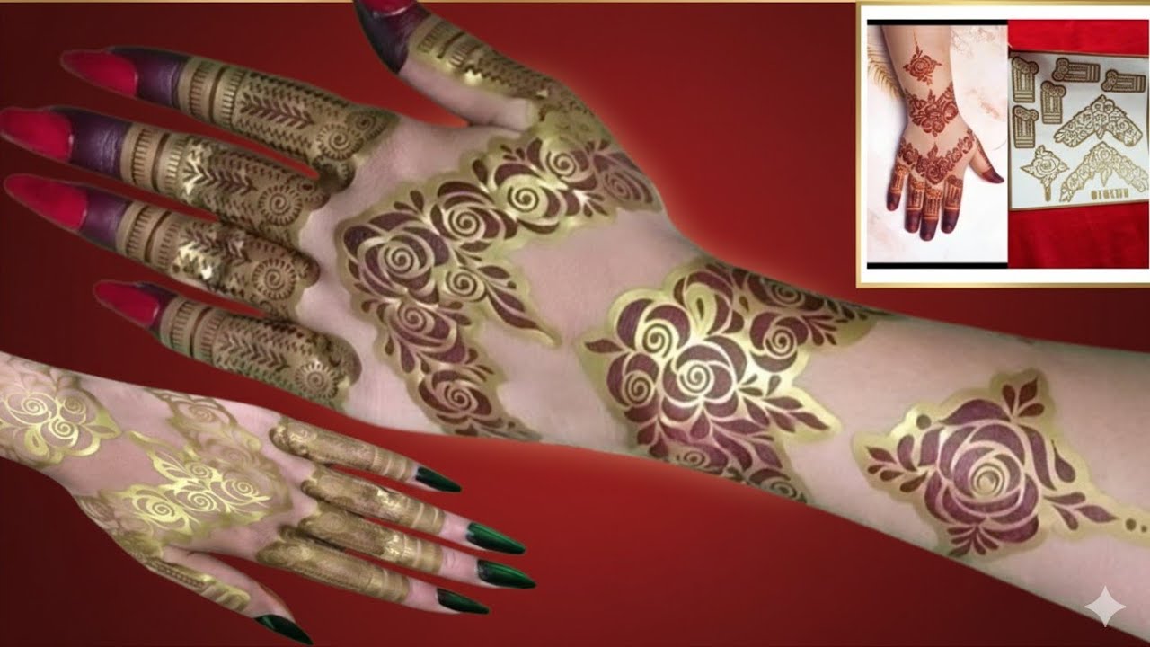 Tried affordable Mehandi Sticker first time / How to Apply Sticker Hand Mehndi Design # Mehandi 🥰