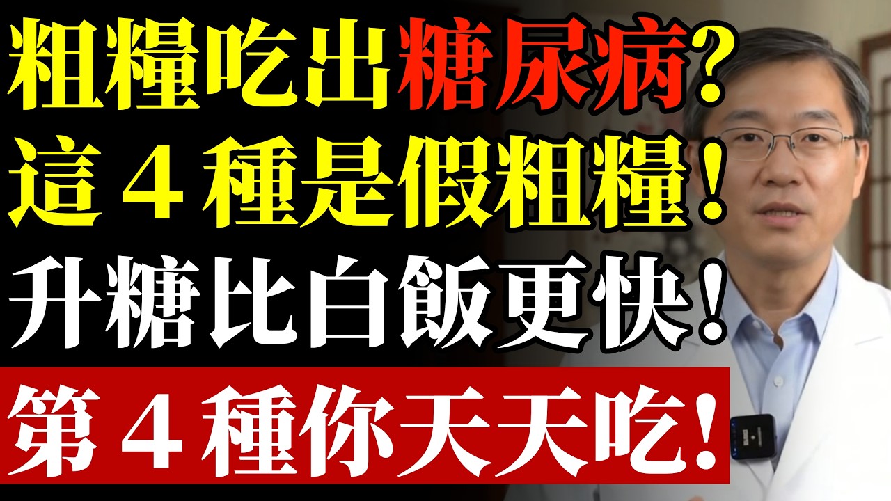 男子天天吃粗糧，半年後確診糖尿病？醫生：這4種「粗糧」，比米飯更升糖#糖尿病 #粗糧陷阱 #倪師 #養生迷思 #血糖飆升 #中醫養生 #飲食禁忌 #脾胃運化 #能量磁場 #氣血調理