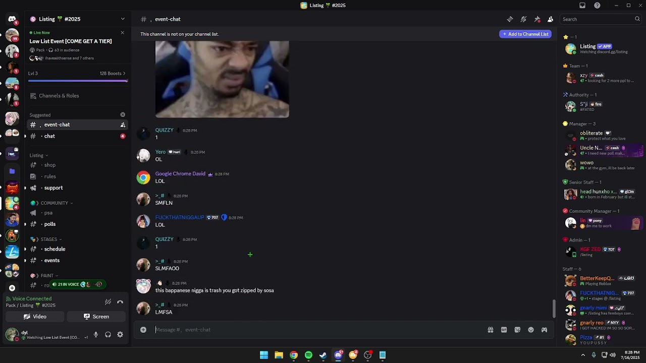 TBM VS Bapanese in /Listing (LOWLIST EVENT) [J4J Discord Packing]