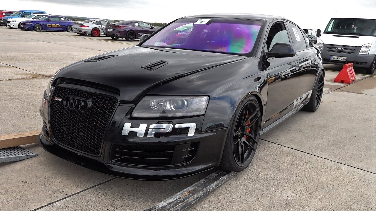 1000HP Audi RS6 Sedan C6 5.0 V10 TFSI BiTurbo HPT - Drag Racing 1/2 Mile, Accelerations!