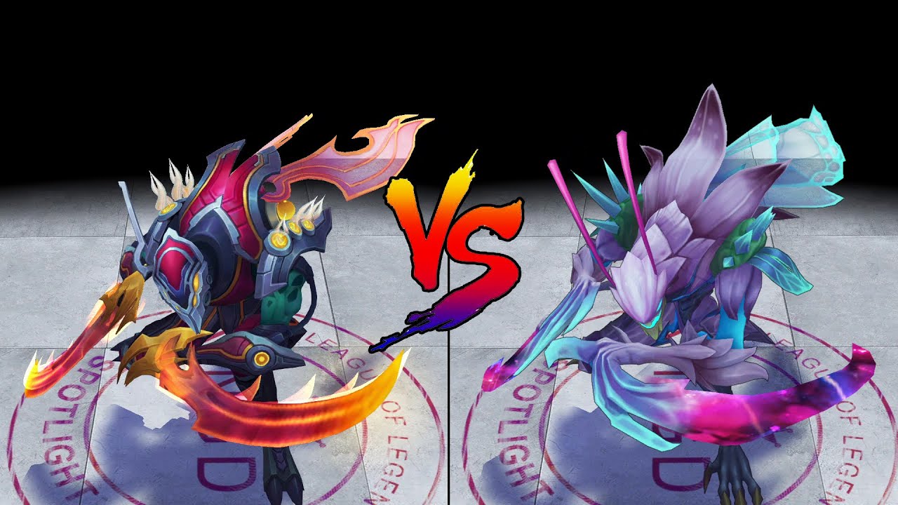 Odyssey Kha Zix vs Death Blossom Kha'Zix Skin Comparison Spotlight (League of Legends)