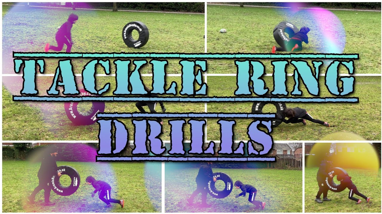 Tackle Ring Drills/ideas for mini rugby junior rugby: tackling rucking jackaling during Lockdown