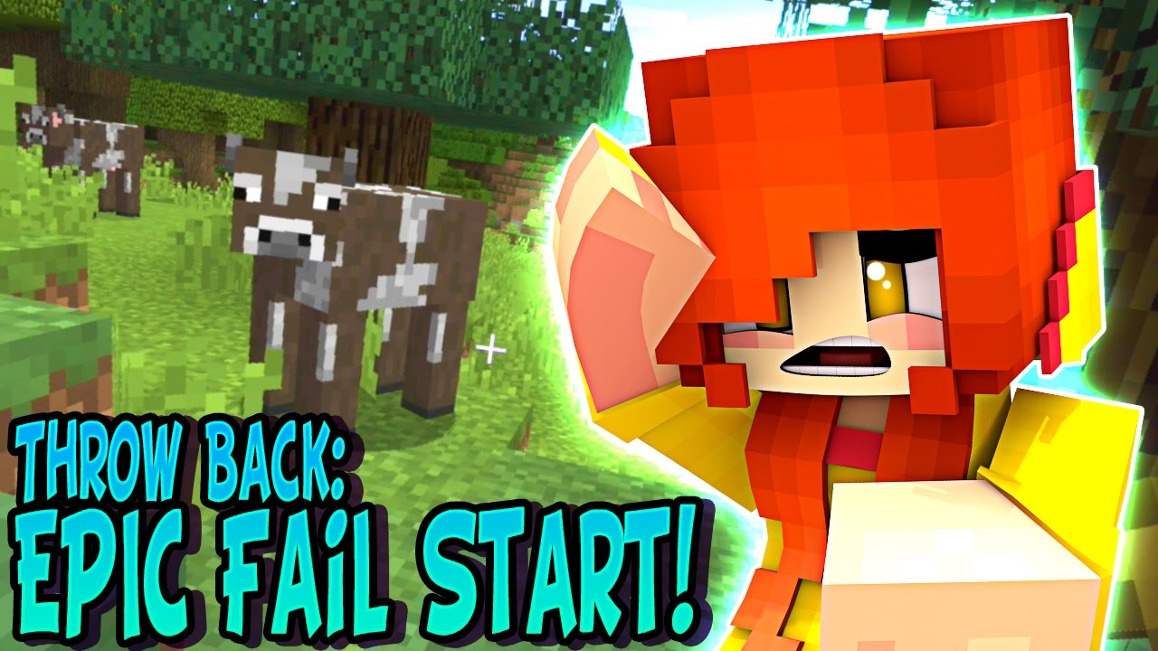 Throw Back: EPIC FAIL!! First Time Playing Minecraft - DOLLASTIC PLAYS!