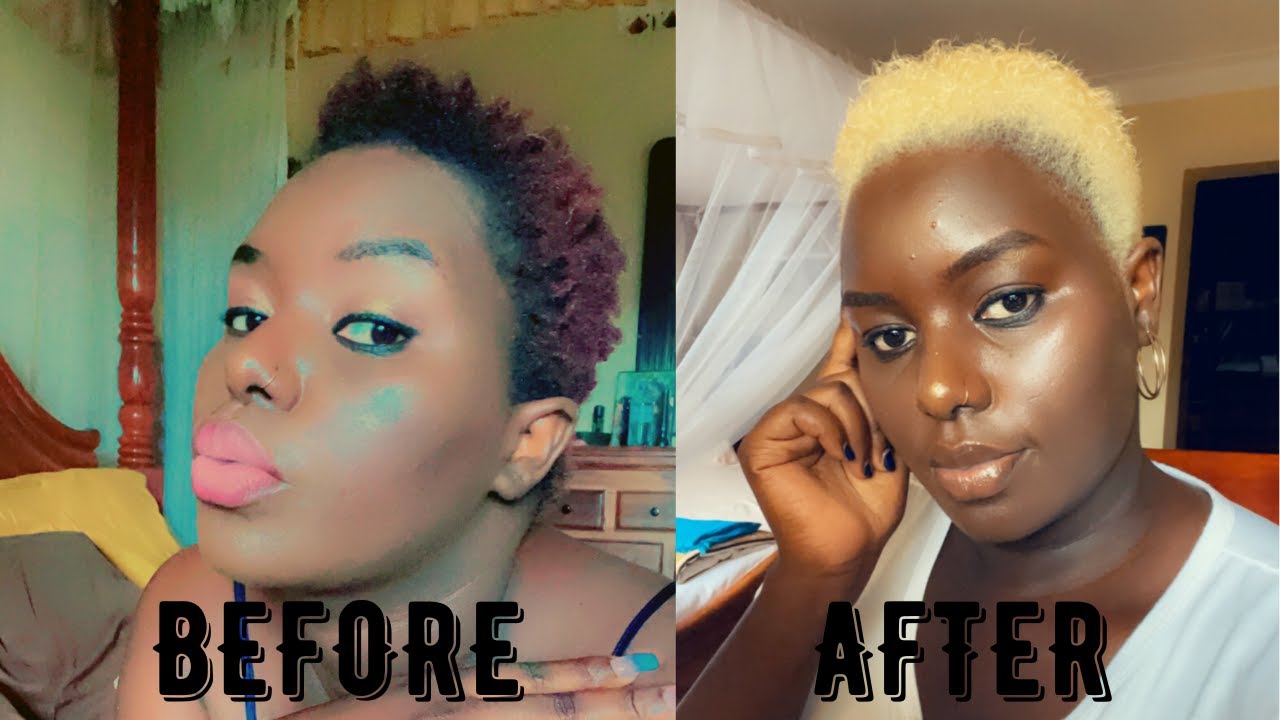 Bleaching My Hair PLATINUM BLONDE At Home || Dark Skin