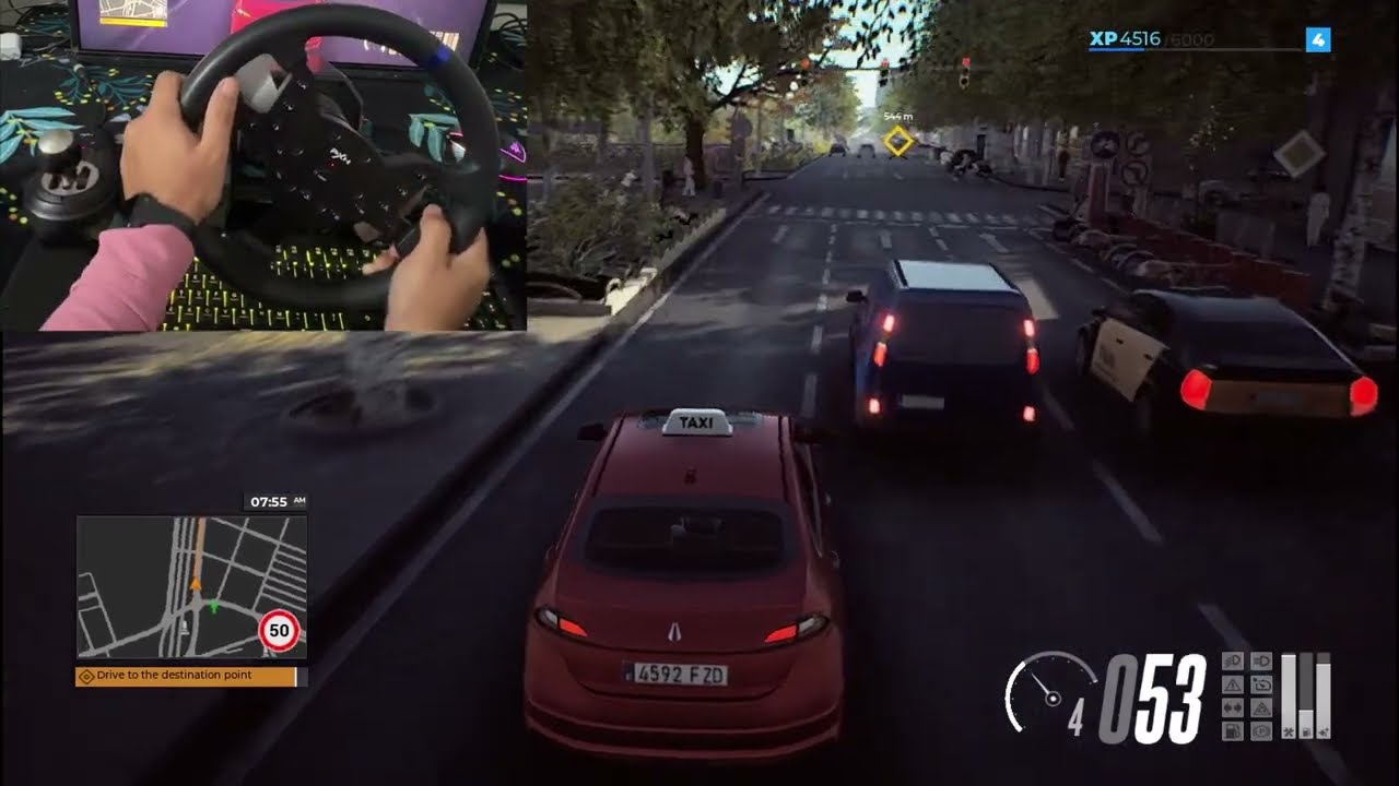 TAXI LIFE - A CAR DRIVING SIMULATOR ll PXN V99 ll Gaming Wheel Gamplay