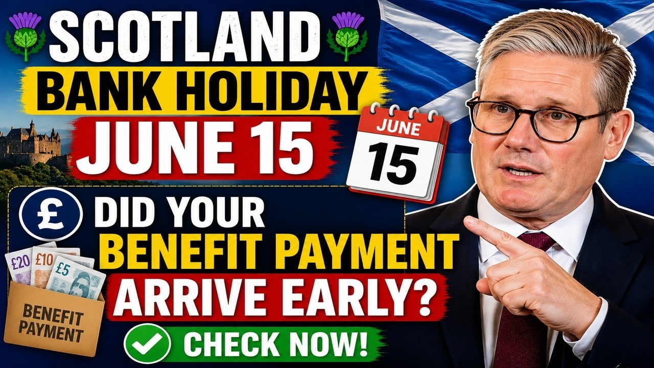 SCOTLAND Bank Holiday June 15 🚨 Benefit Payments Arrived EARLY? Check Your Account NOW!