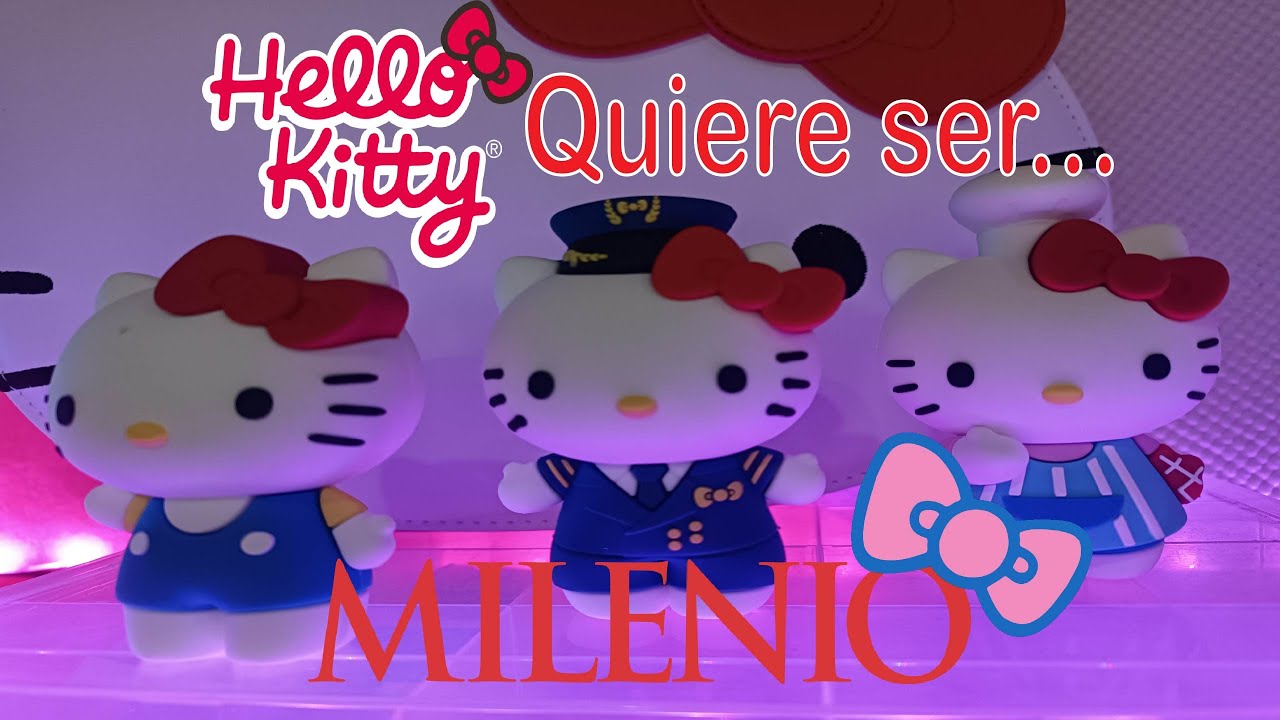 Coleccion Hello Kitty Quiere ser 🎀 Figuras Editorial Milenio by Sanrio Kitty Chef Kitty piloto Bolsa