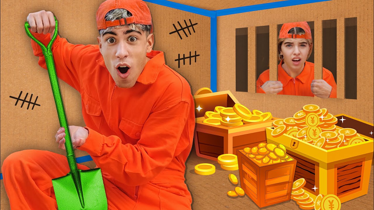 Побег Из КАРТОННОЙ ТЮРЬМЫ Челлендж !!