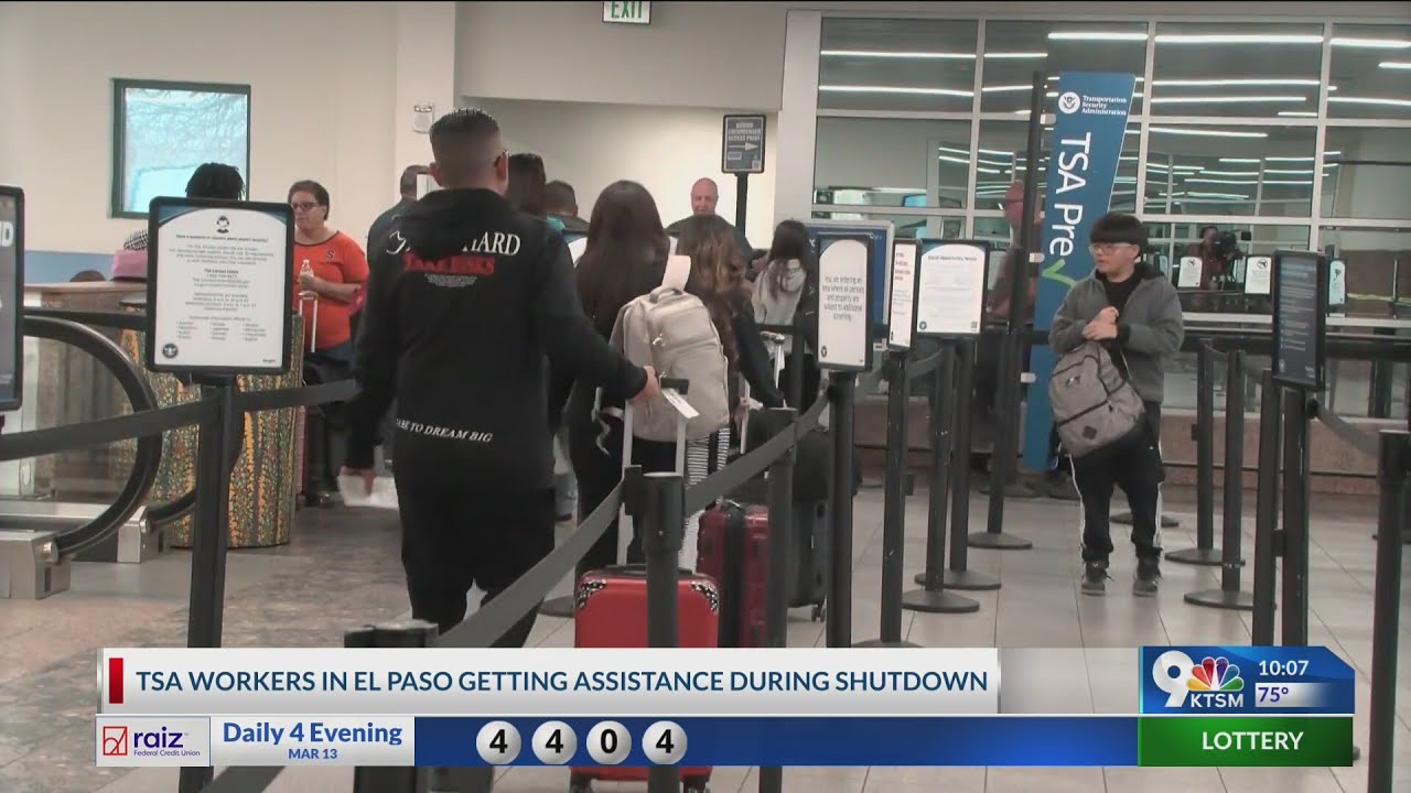 Сотрудникам TSA в Эль-Пасо оказывается помощь.
