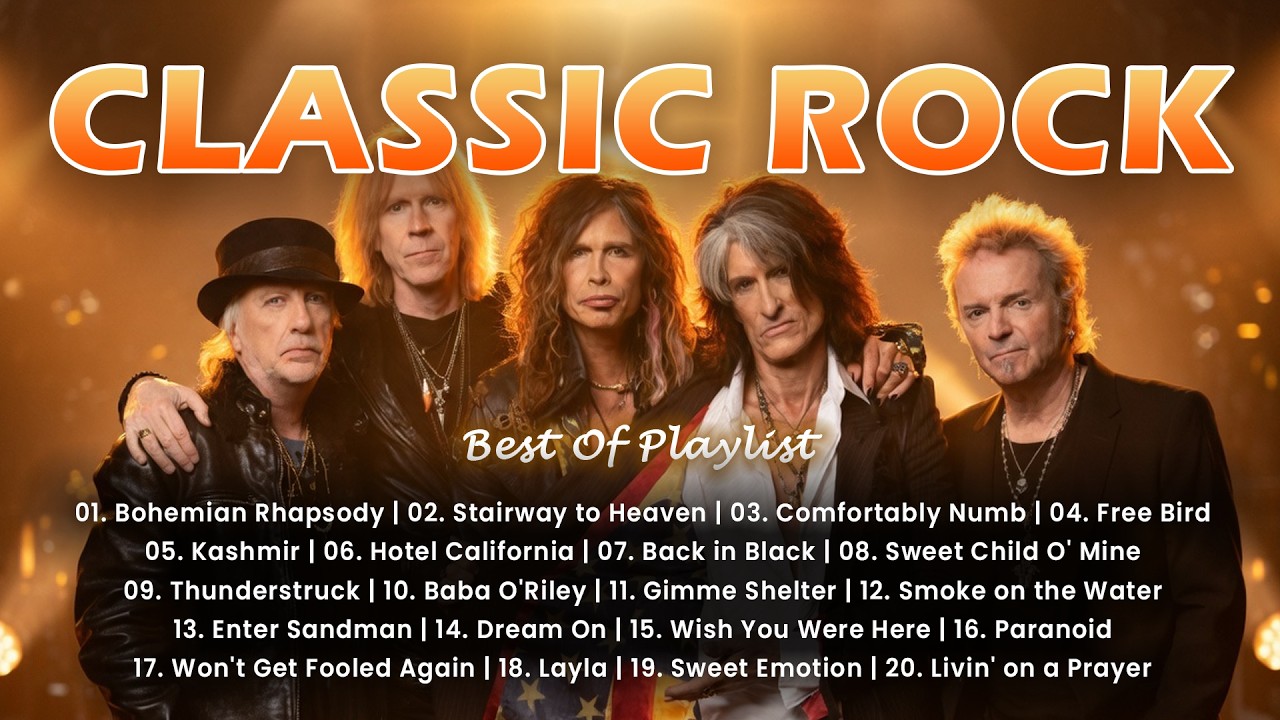 Aerosmith, Nirvana, ACDC, Queen, Bon Jovi, Scorpions, Guns N Roses 🔥 Best Classic Rock  Playlist
