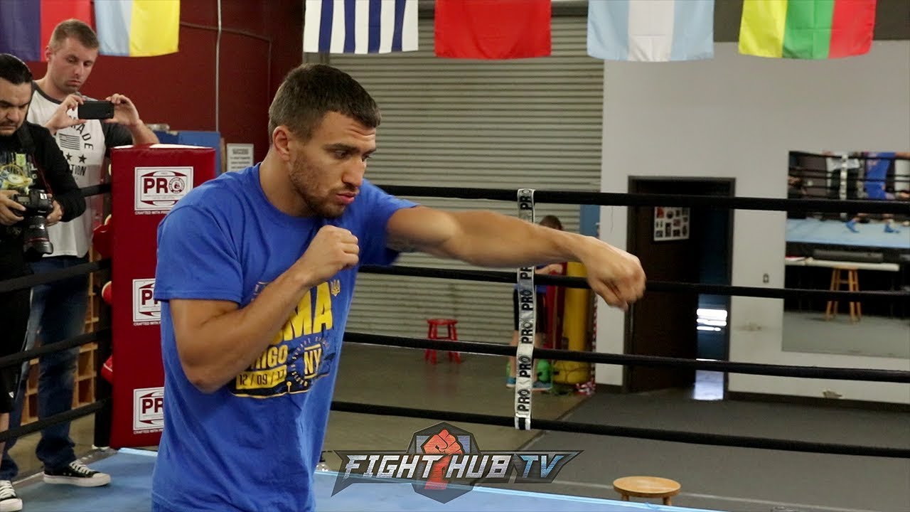 VASYL LOMACHENKO SHOWS CRISP TECHNIQUE & SPEED SHADOW BOXING - READY FOR RIGONDEAUX