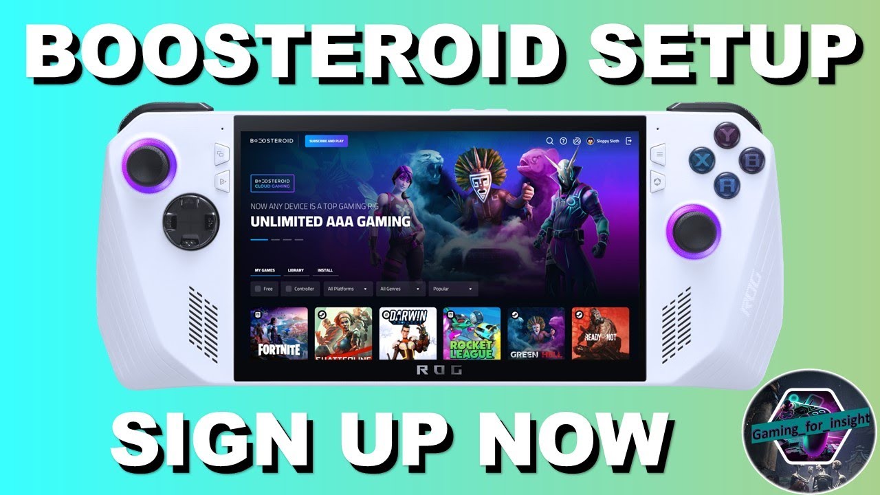 Experience Boosteroid on the ASUS ROG Ally (Z1E)
