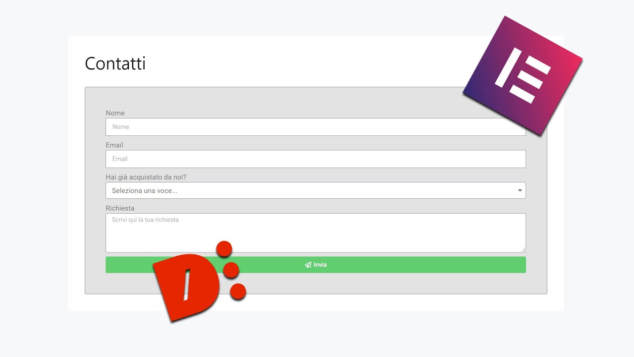 Elementor Pro: modulo di contatto (Form) con logica condizionale