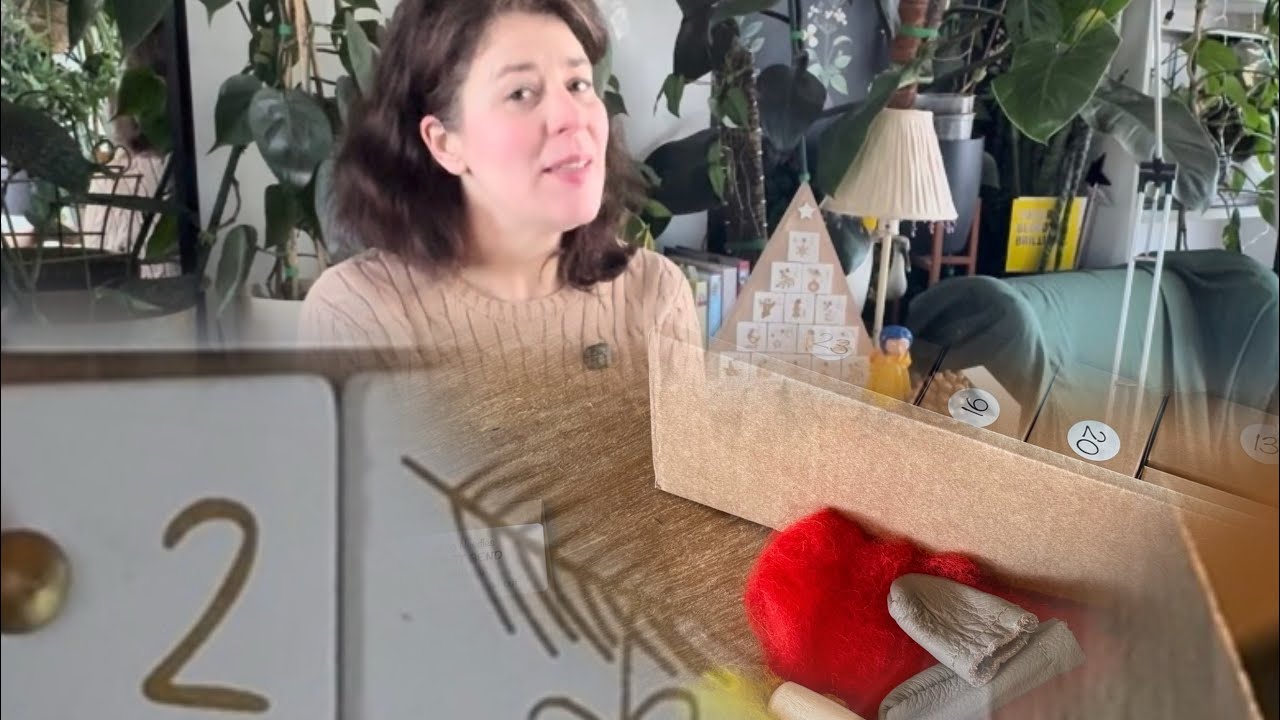 Vlogmas Day 2/ A day in a life of a hobby needle felt crafter/ Felt advent calendar 