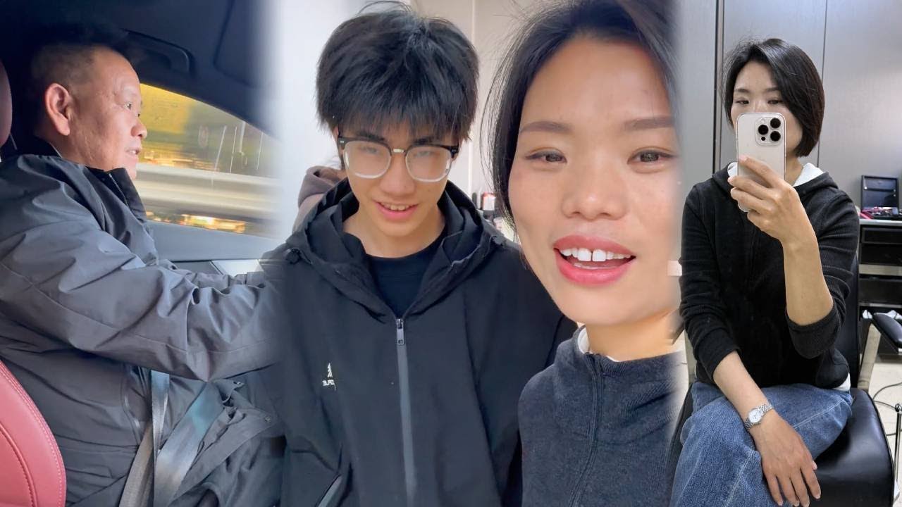 The whole family took a trip to Jinhua for fun. And I brought Wu Tong along to get haircuts