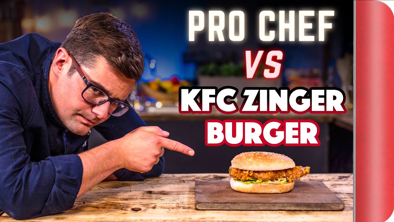 CHEF RECREATES THE KFC ZINGER BURGER... But can he also make it VEGAN?? | Sorted Food