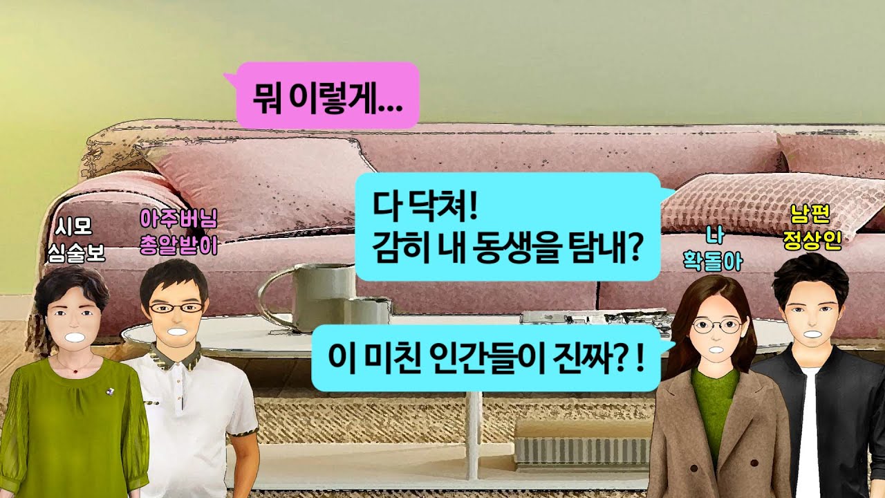 [깡냉이톡썰]건물주인 내 동생 건물 뺏으려고 혈안이 된 시모. 급기야 마흔 넘은 아주버님이랑 결혼시키려고 하는 꼴에 기겁을 하며 시댁을 뒤엎었다!/사이다사연/라디오드라마/카톡썰