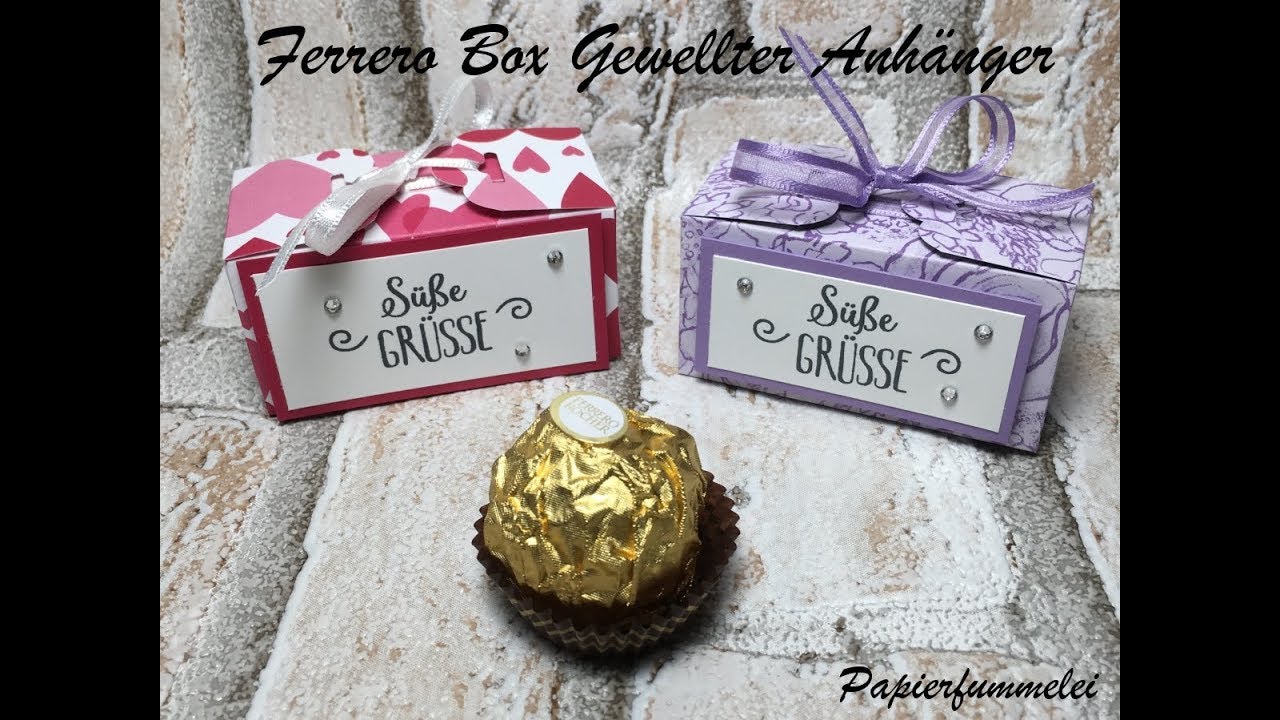 Pralinen Box mit gewellter Anhänger basteln *Tutorial*
