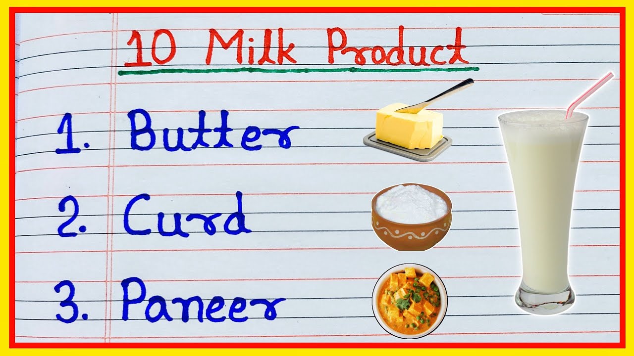 Milk Products Name | 10 milk products name in English | dairy products name | 5 milk product