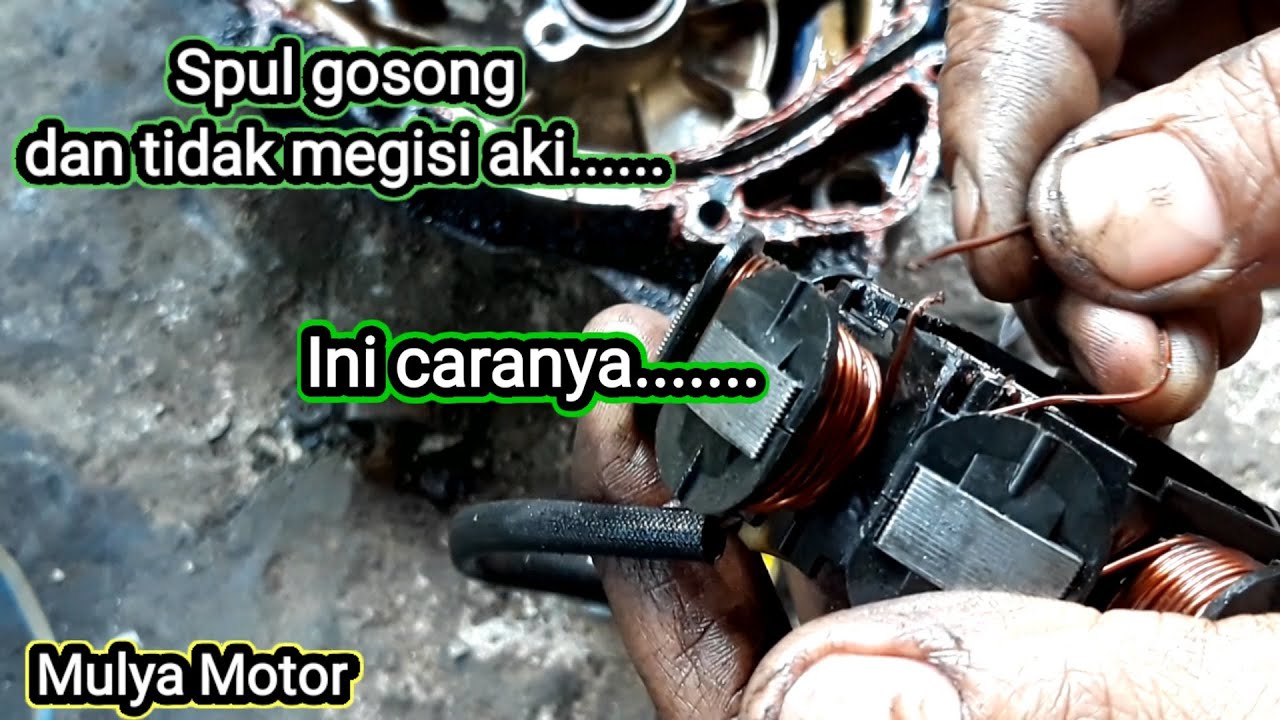 Akali spul shogun 125 gosong dan tidak ada pengisian aki.