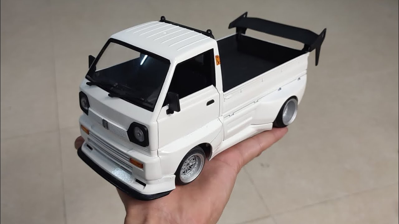 YOUTUBE’s FIRST D12 MINI / D16 1/16 scale rocket bunny RC kei truck build episode 2