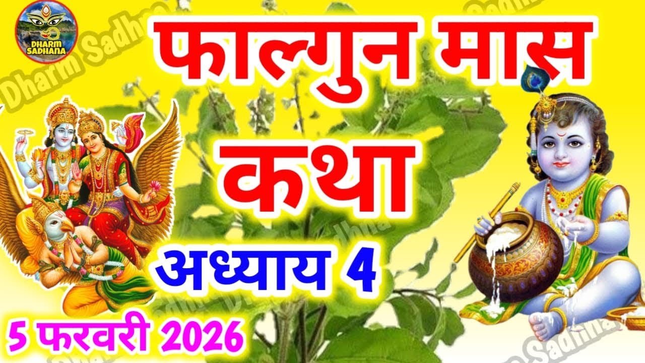 फाल्गुन मास कथा -अध्याय 4 ॥ Falgun Mass Ki Katha Day 4 ॥ Falgun Mass Mahatmya Adhyay 4 ॥Falgun Mass