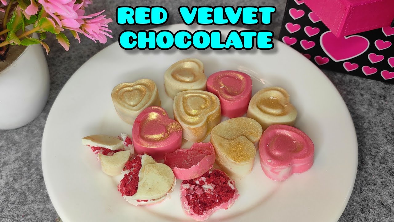 HOMEMADE RED VELVET CHOCOLATE RECIPE IN 2 FLAVOUR WITHOUT MICROWAVE FOR VALENTINE GIFT