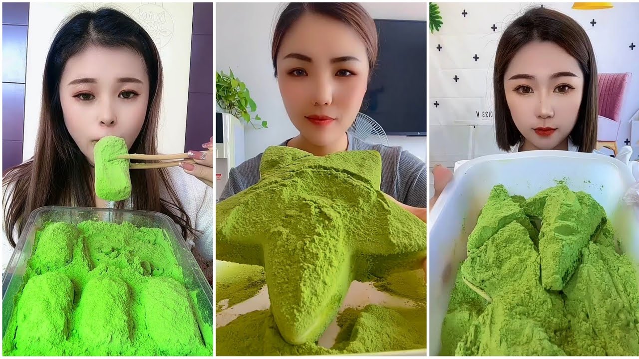 ASMR FOAM ICE EATING | MATCHA ICE EATING | RELAX VIDEO