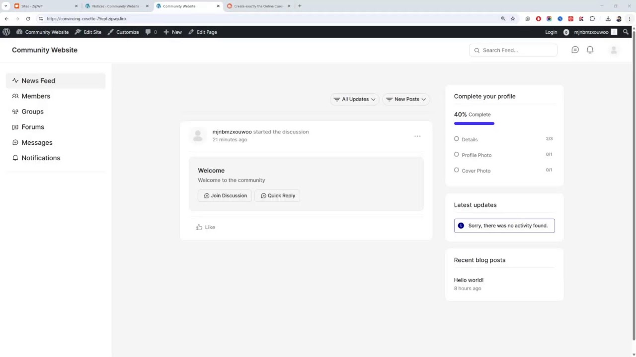 How to Create a Community Website in WordPress