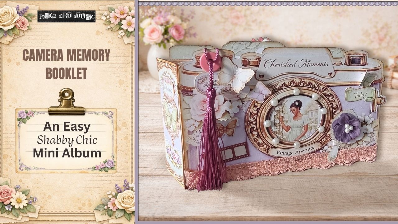 Camera Memory Booklet Tutorial | Shabby Chic Mini Album | Junk Journal Craft Project