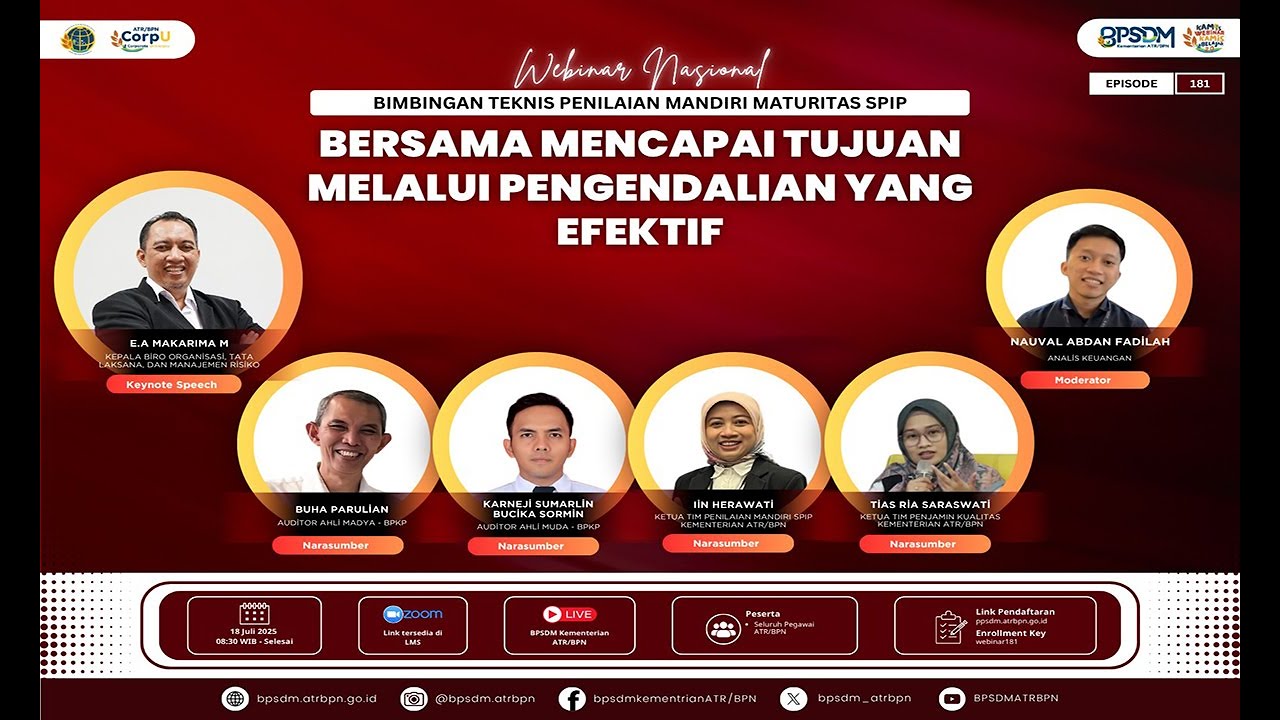 WEBINAR NASIONAL BIMBINGAN TEKNIS PENILAIAN MANDIRI MATURITAS SPIP
