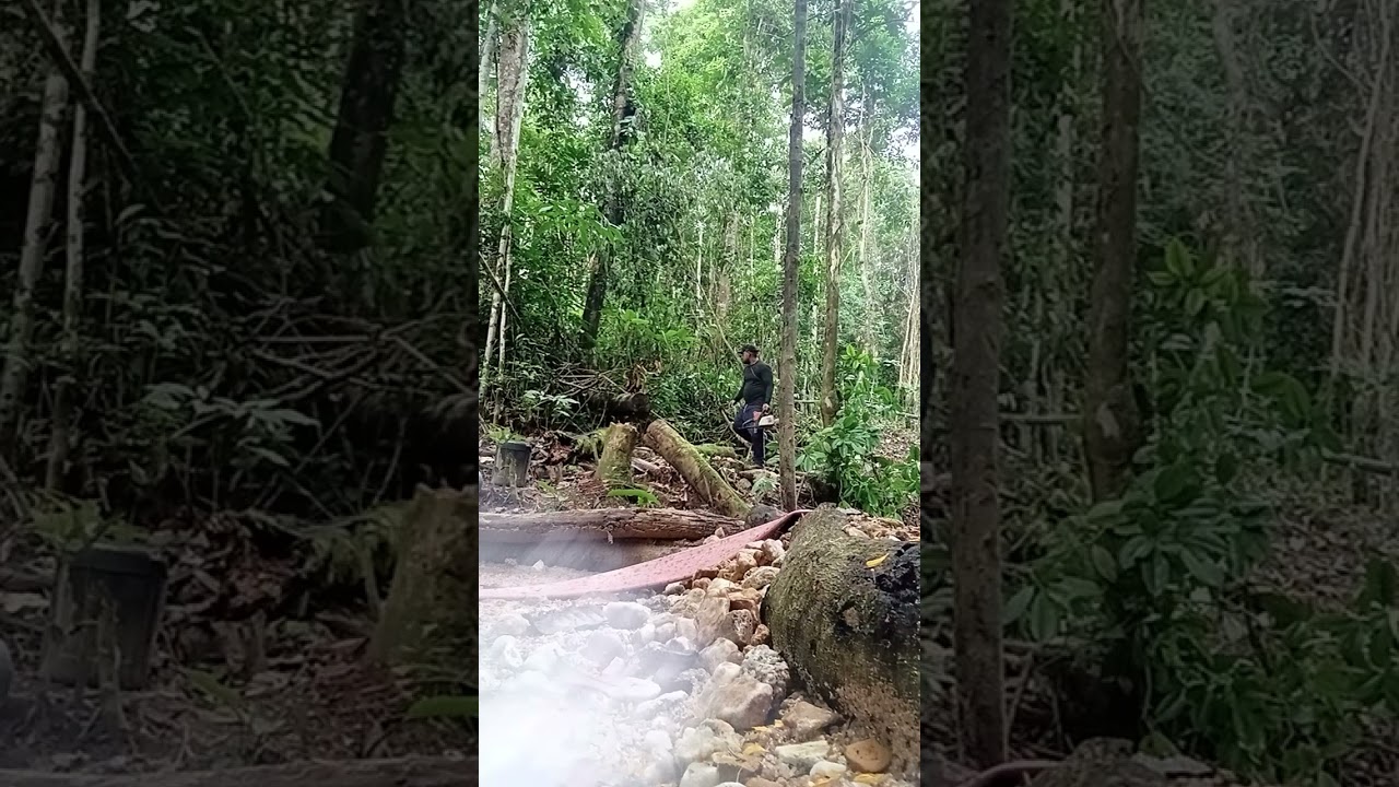 limpando o barranco no garimpo 