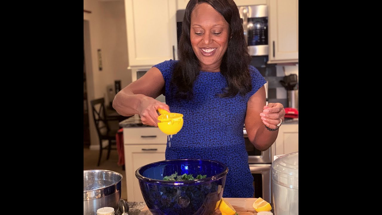 Cauli Ginger Salmon with Kale Salad Dinner Recipe! - [Eating for More Energy with Michelle Fox]