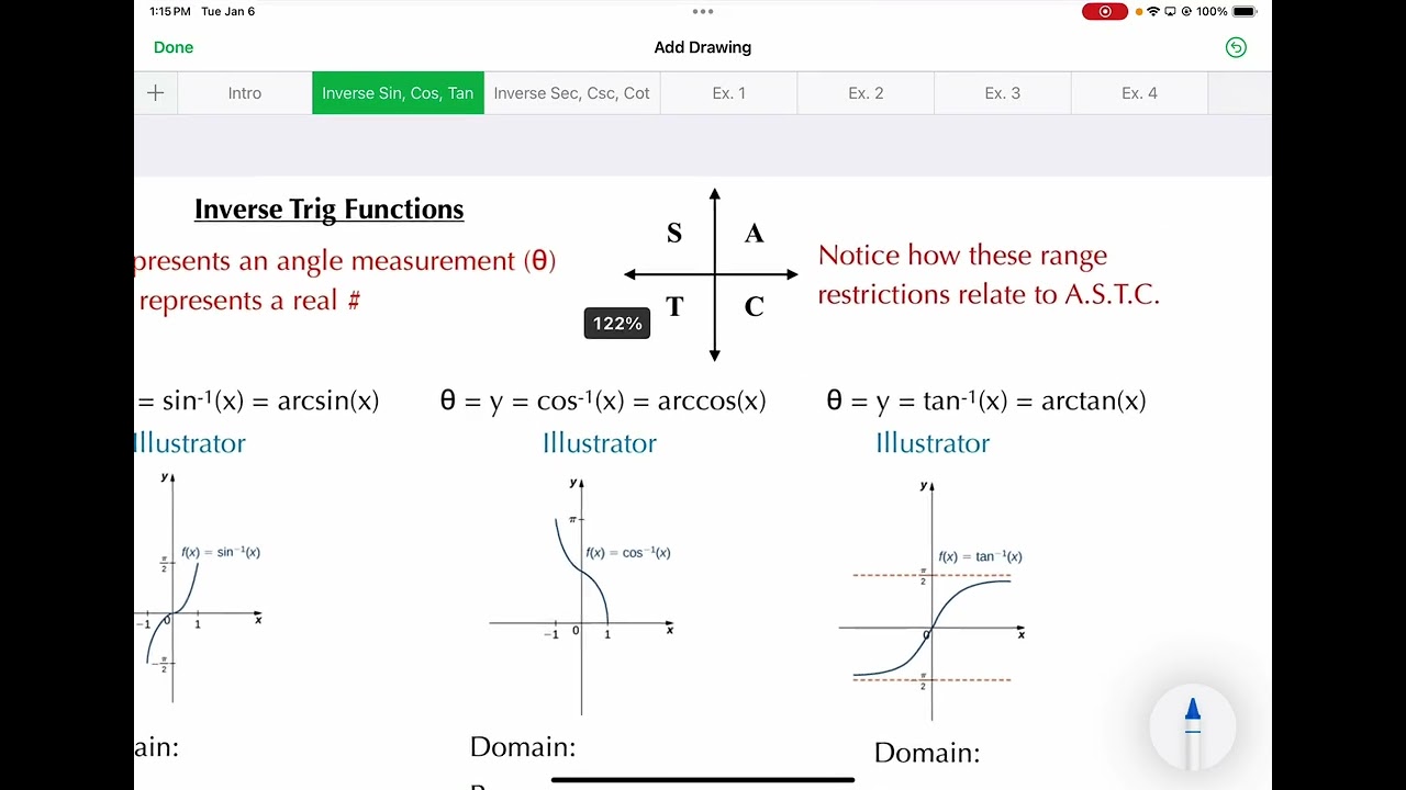 Section 6.2 Day 1 - Inverse Trig Functions 1/6/26