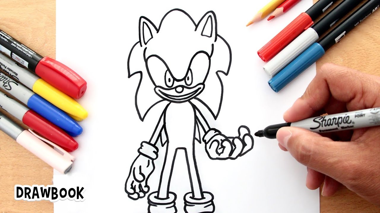 How to draw Sonic.EXE (step by step)