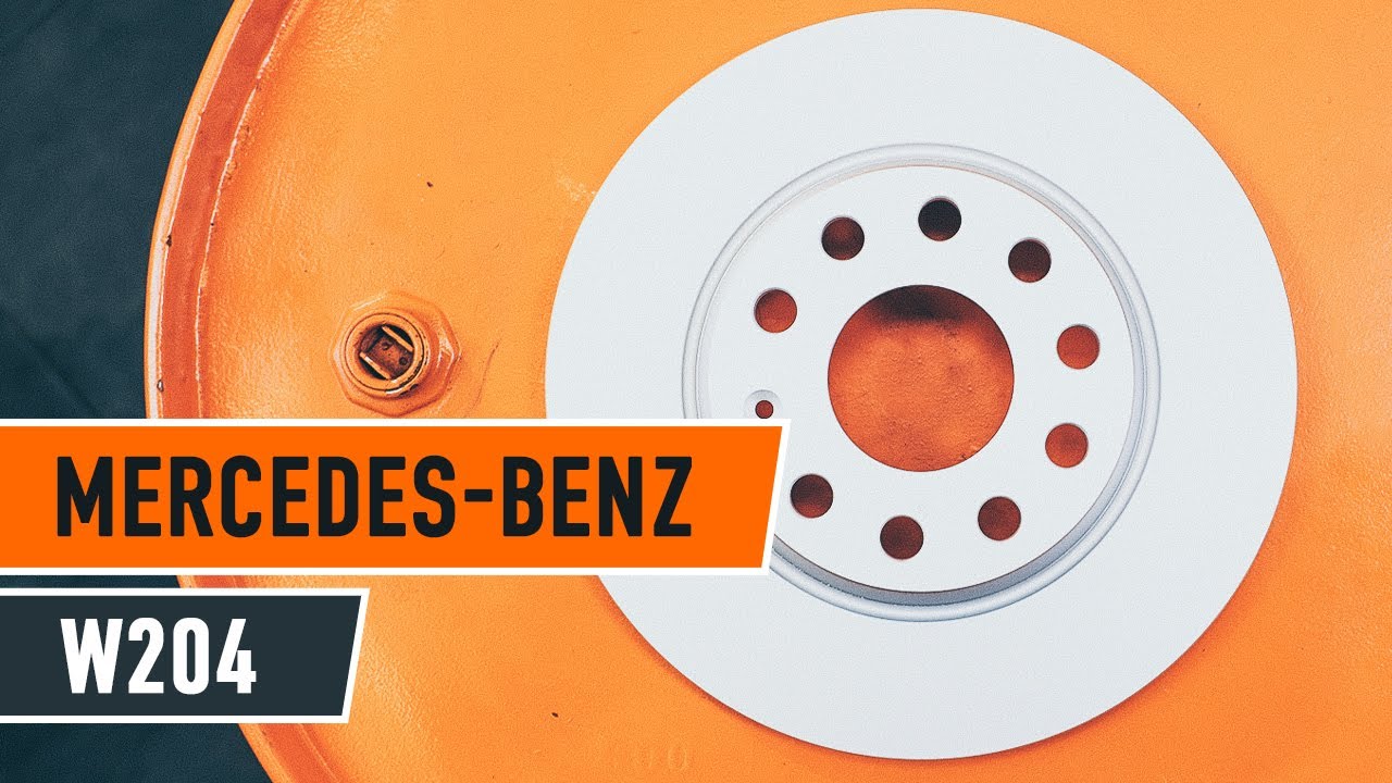 Cómo cambiar discos de freno traseros y pastillas de freno MERCEDES-BENZ C W204