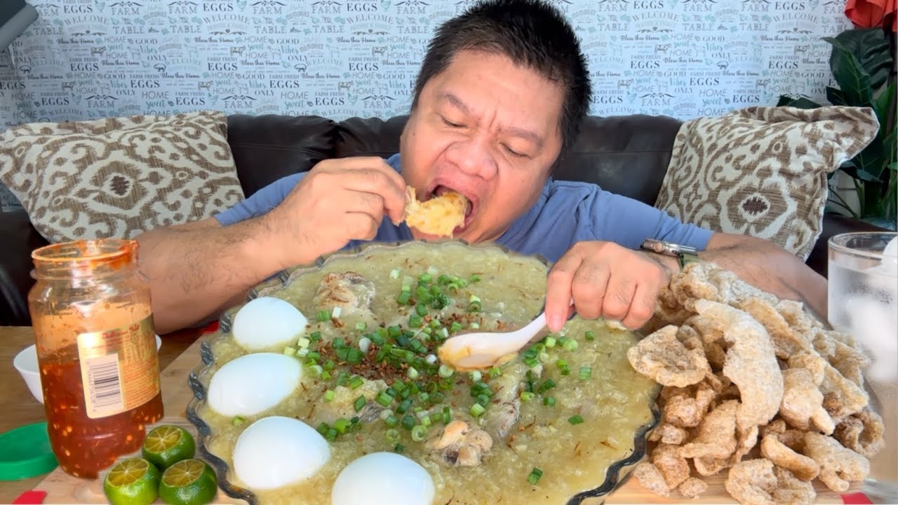 Vlog#:155 WOW !… LUGAW “WINGS” + CHICHARON | MUKBANG