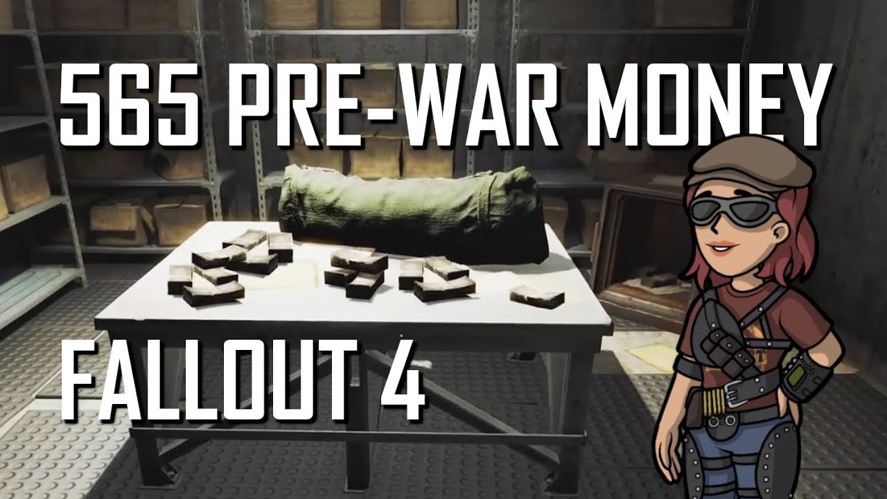 565 PRE-WAR MONEY & 52 gold FALLOUT 4 no mods PS5 junk scrap paper banks