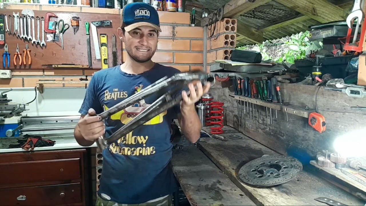 detalhes suspençao dianteira kart cross 1000cc!