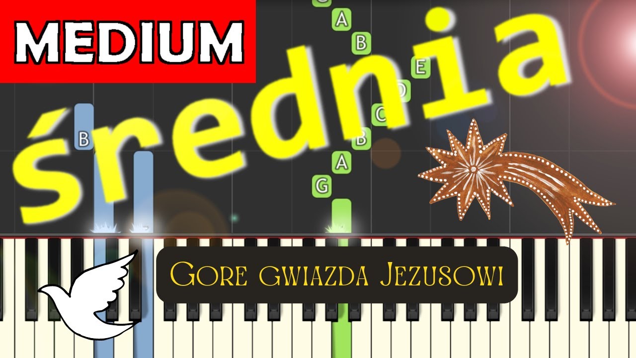 🎹 Gore gwiazda Jezusowi - Piano Tutorial (średnia wersja) 🎵 NUTY W OPISIE 🎼
