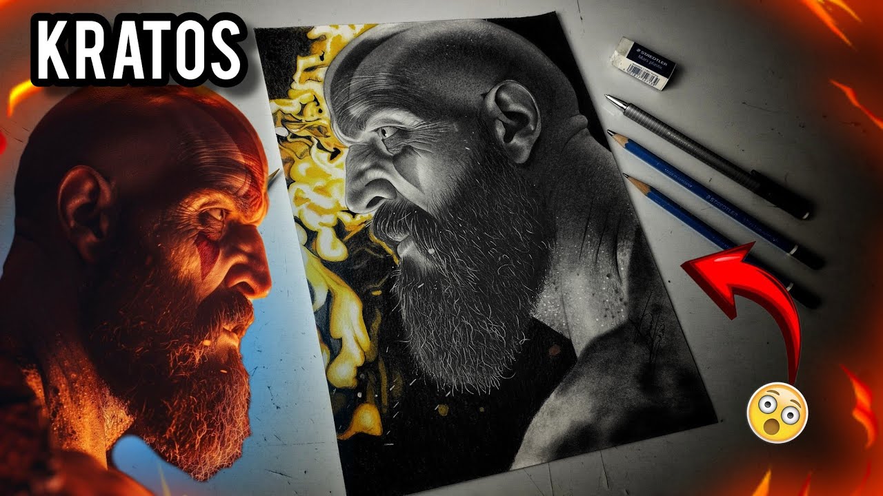 Desenhando KRATOS - God of War😱 - Speed Art