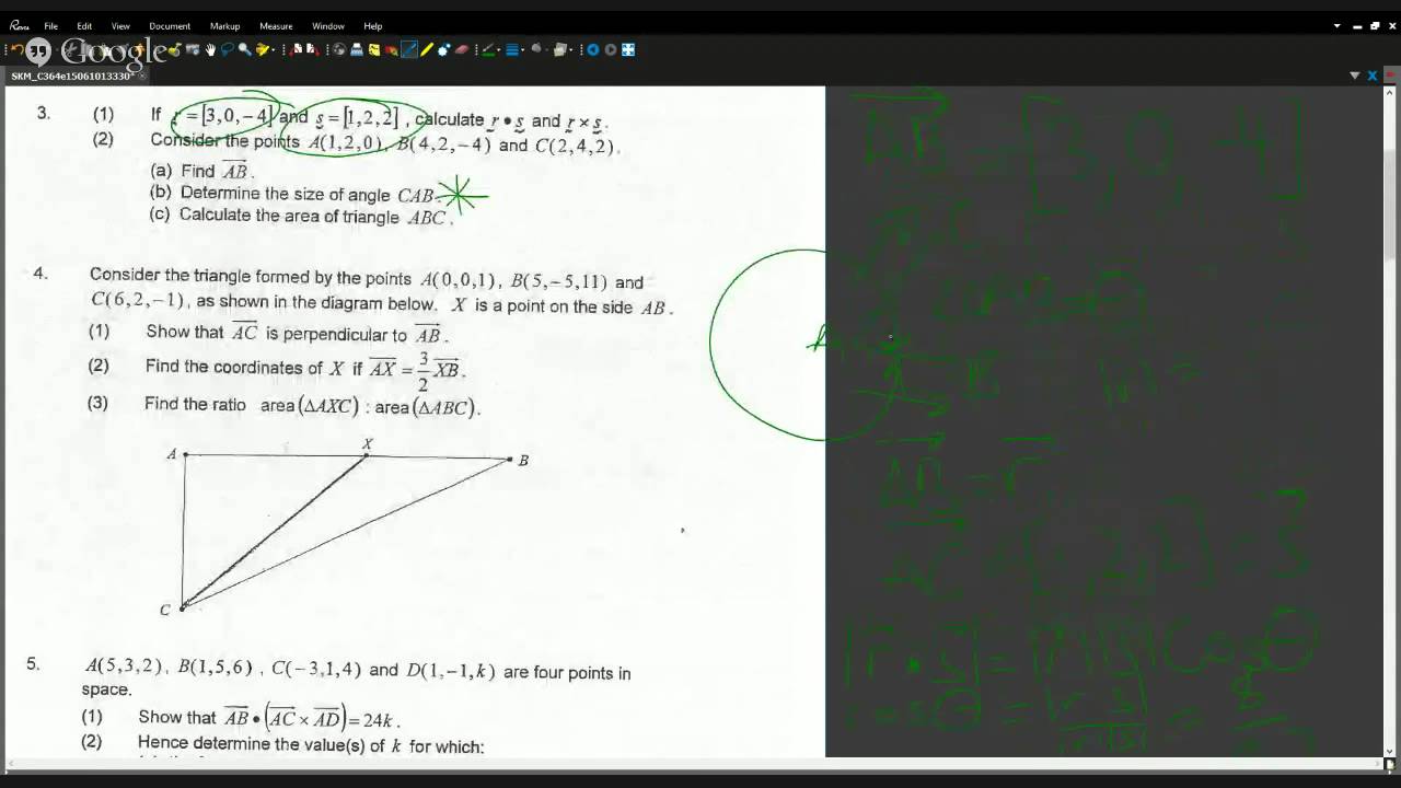 Specialist Maths test revision (vector concepts)