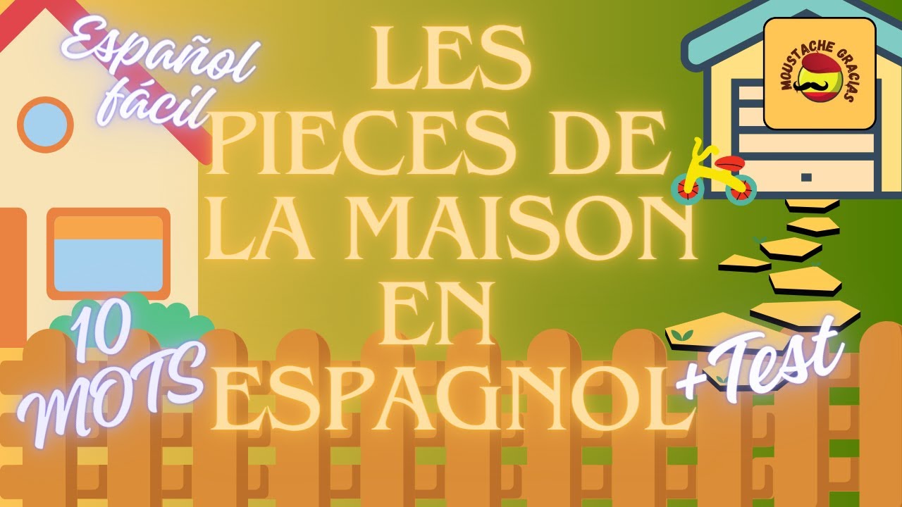 Apprendre 10 mots de vocabulaire des pièces de la maison en espagnol + Quiz interactif