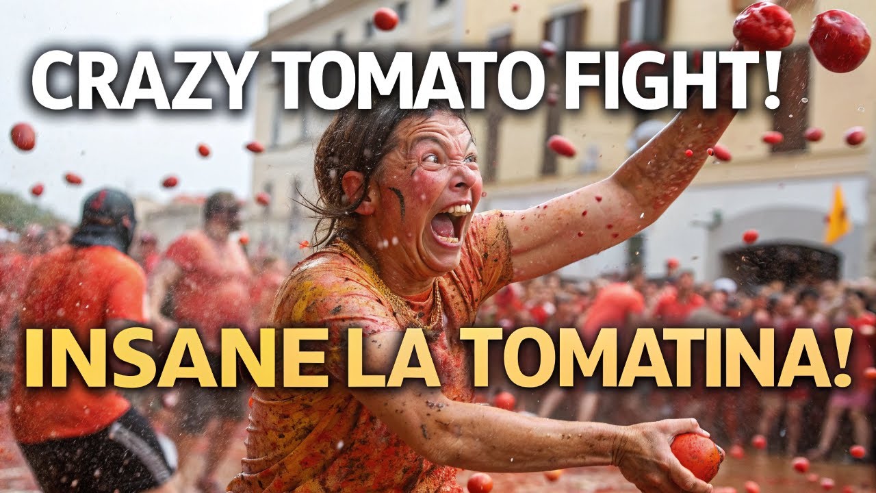 The Ultimate Tomato Fight in Spain! Secrets of La Tomatina 🍅🔥