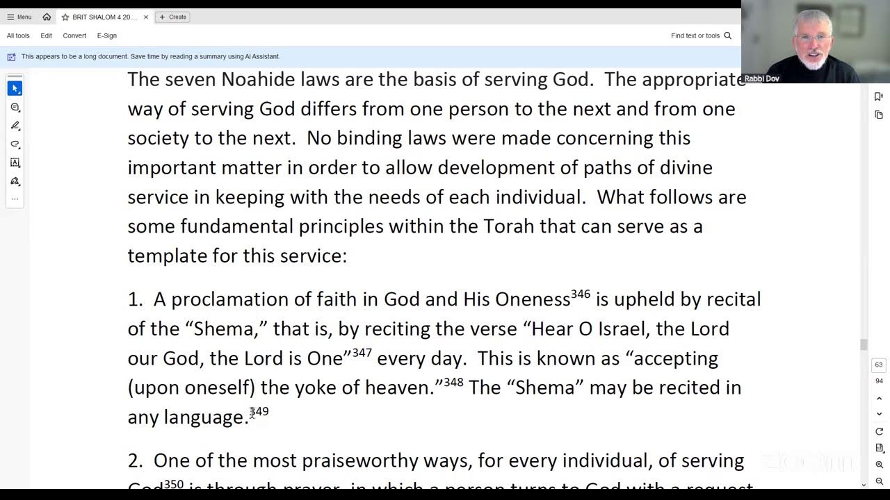 How to Live According to the Noahide Laws 11-A