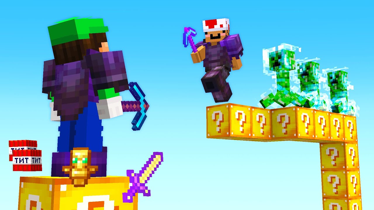 We Added Lucky Blocks to Random Item Pillars...