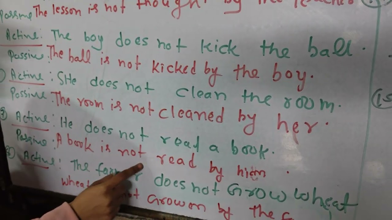 Change into passive voice some negative present indefinite tense 