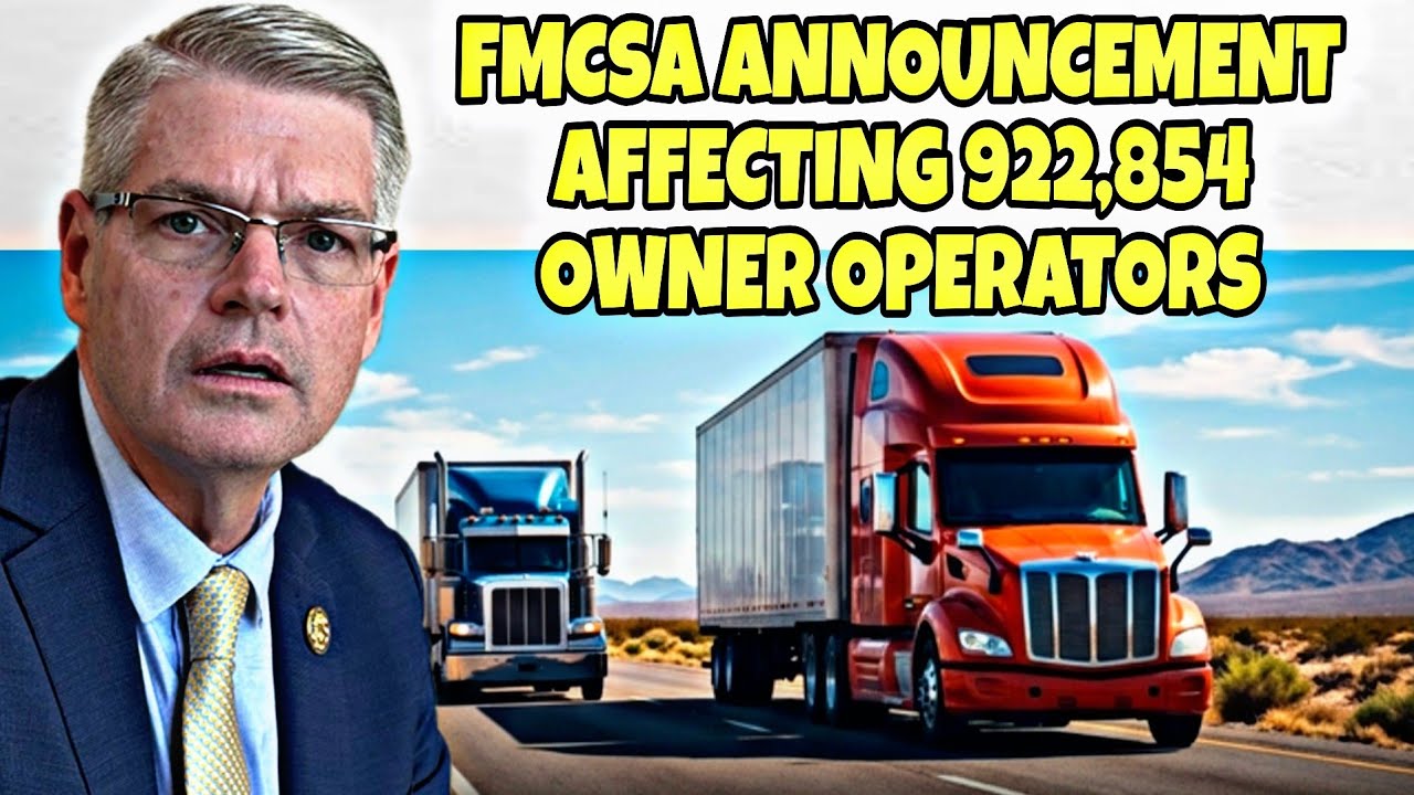 FMCSA ANNOUNCEMENT AFFECTING 922,854 OWNER OPERATORS! Let's Call This A Win! 